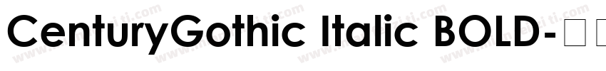 CenturyGothic Italic BOLD字体转换